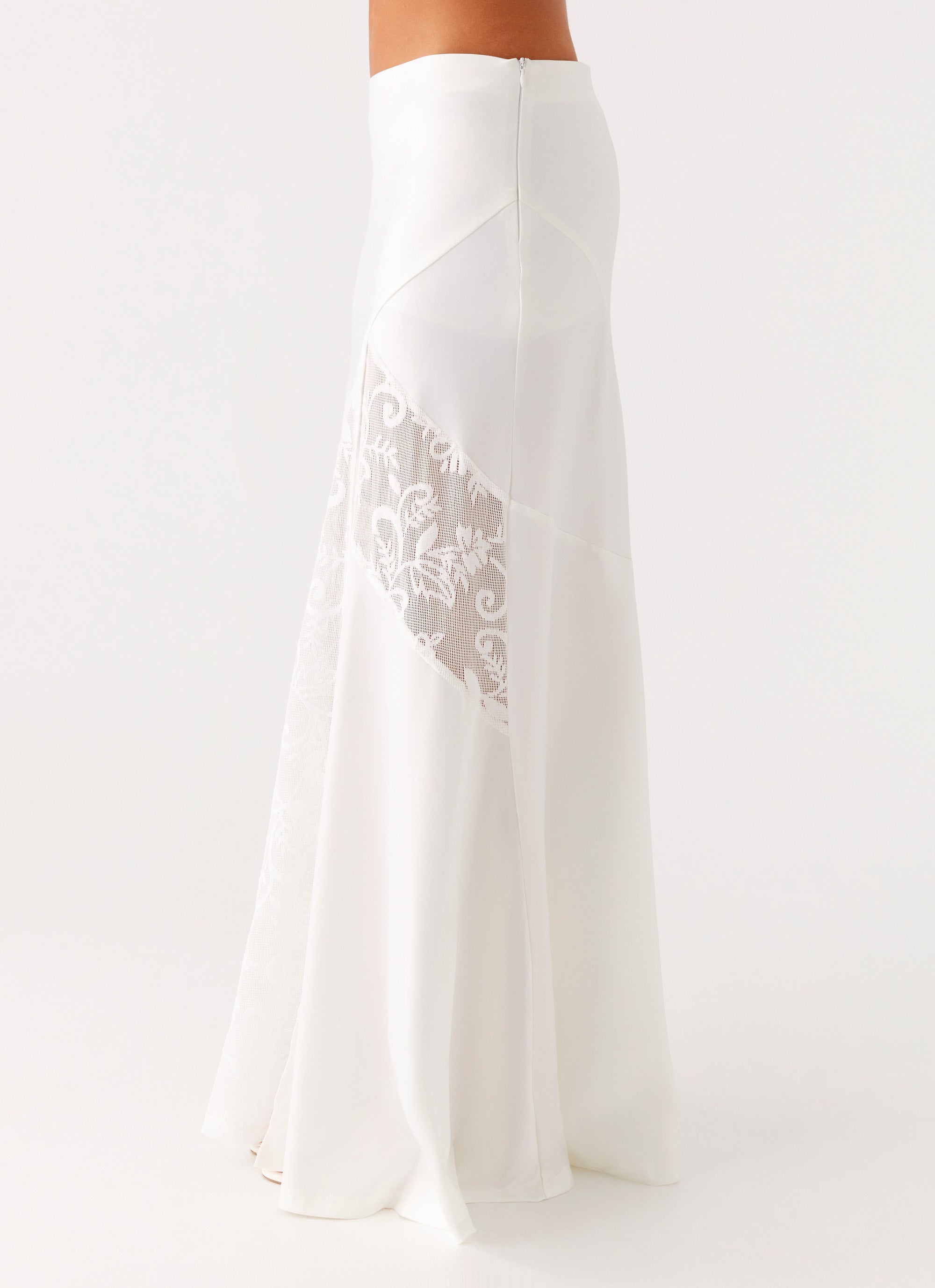 Dasie Lace Maxi Skirt - White