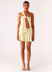 Delight Me Low Rise Mini Skirt - Yellow