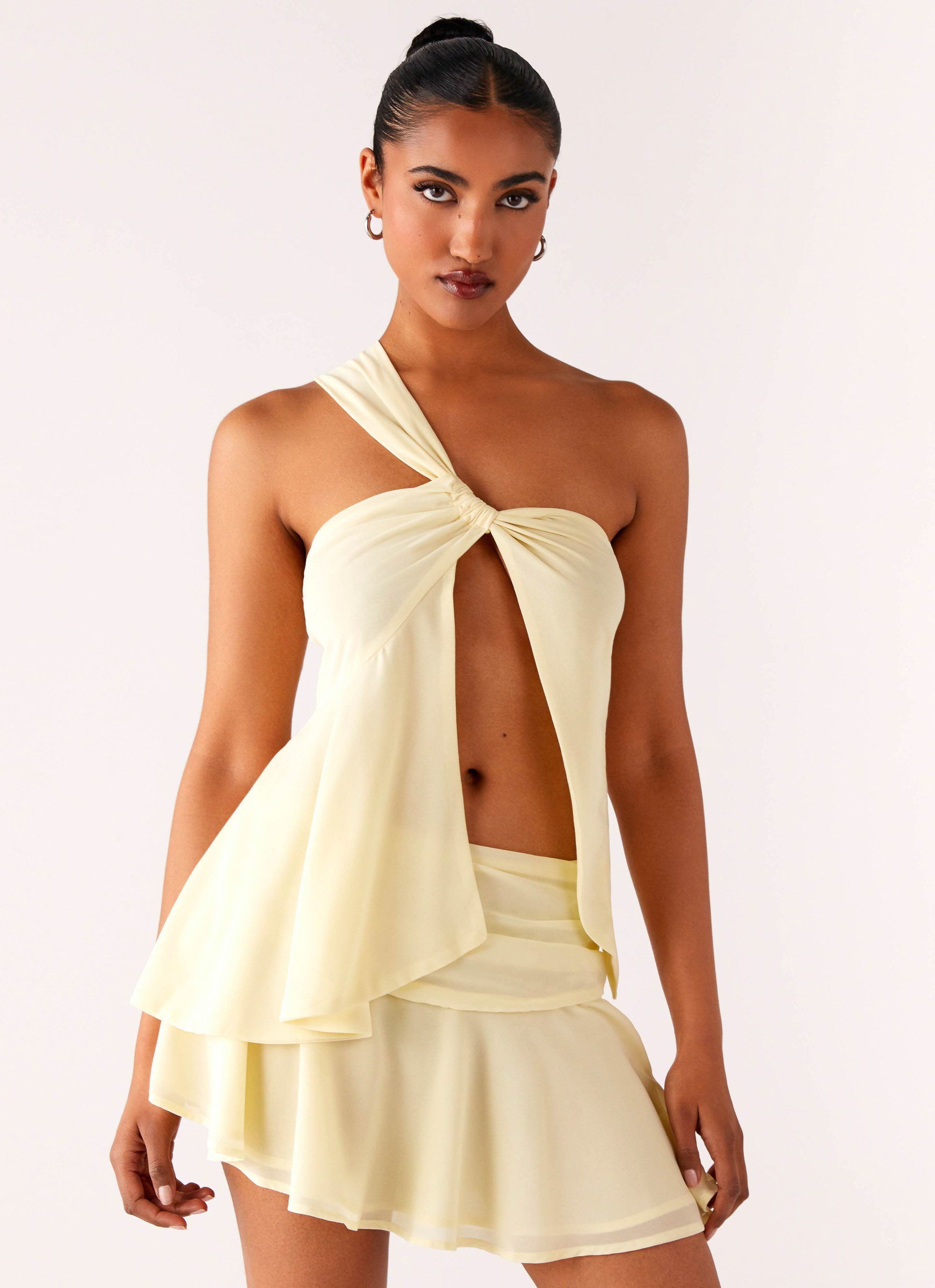 Delight Me Low Rise Mini Skirt - Yellow
