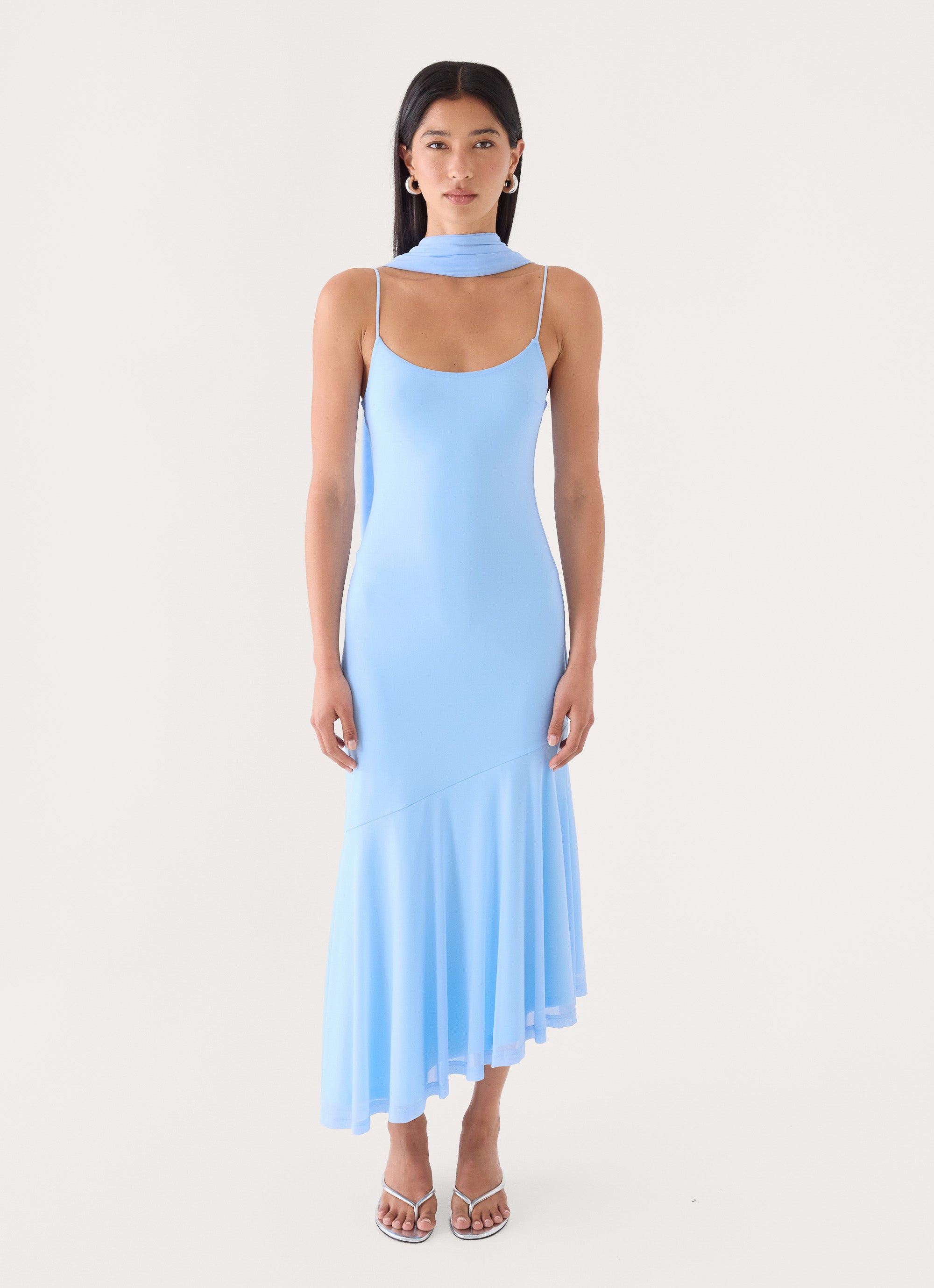 Demitra Midi Dress - Powder Blue