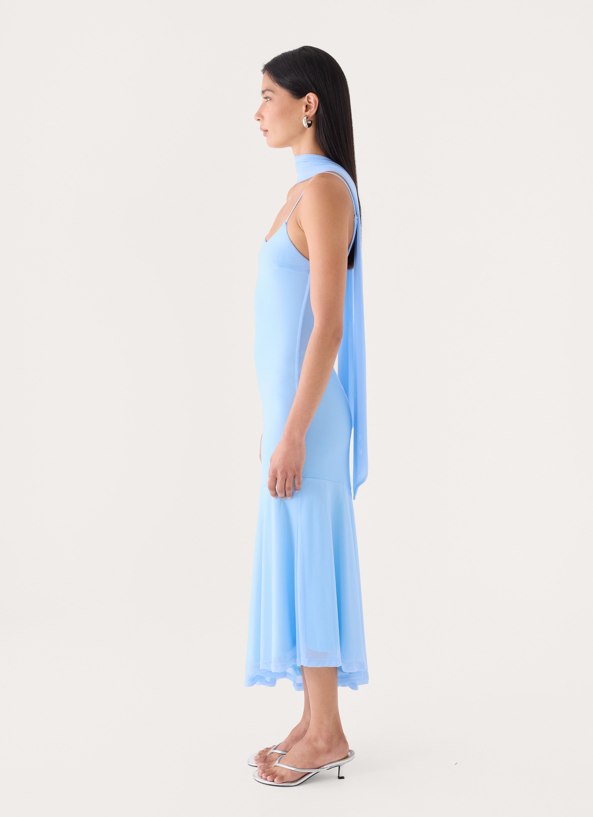 Demitra Midi Dress - Powder Blue