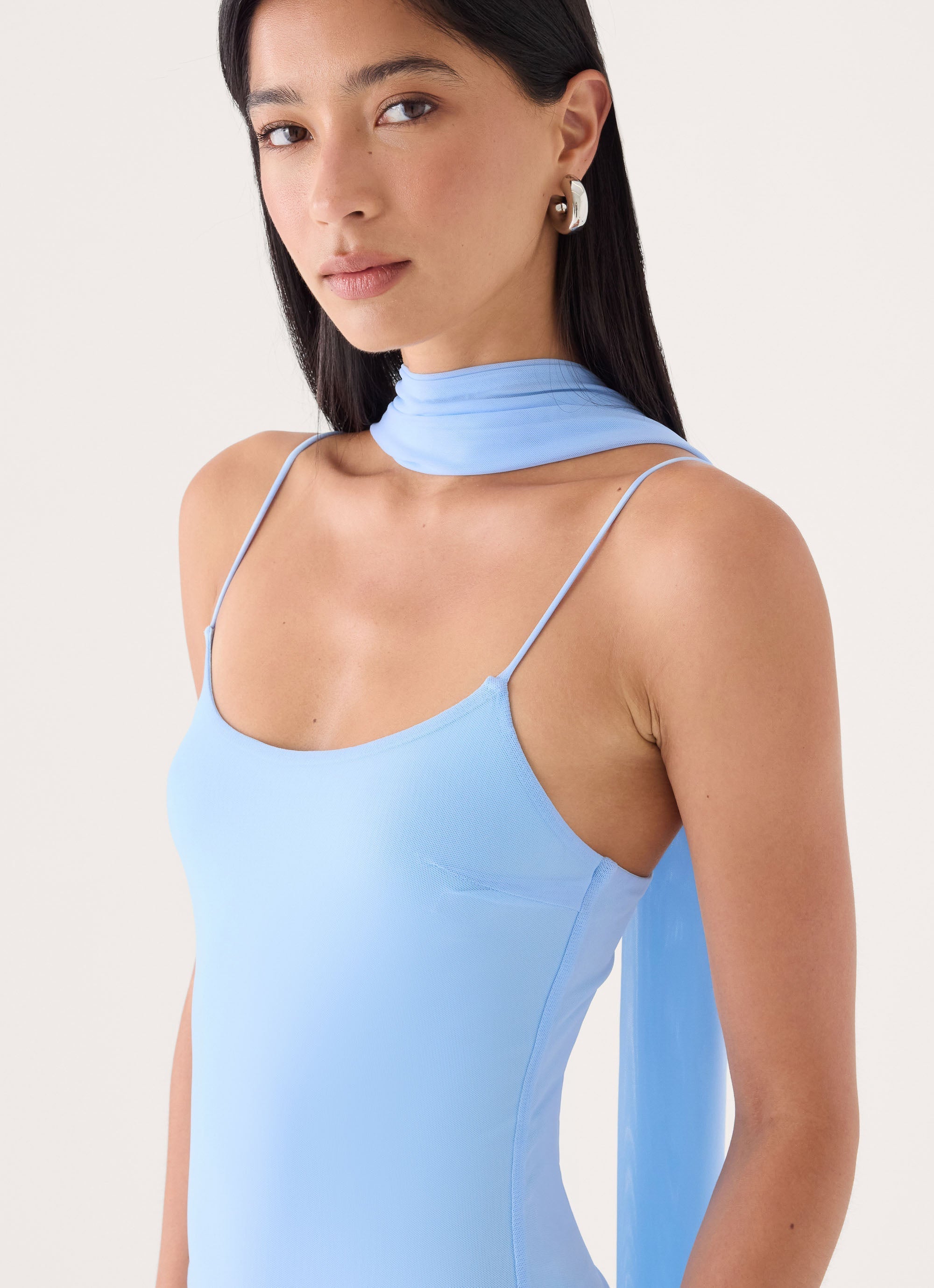 Demitra Midi Dress - Powder Blue