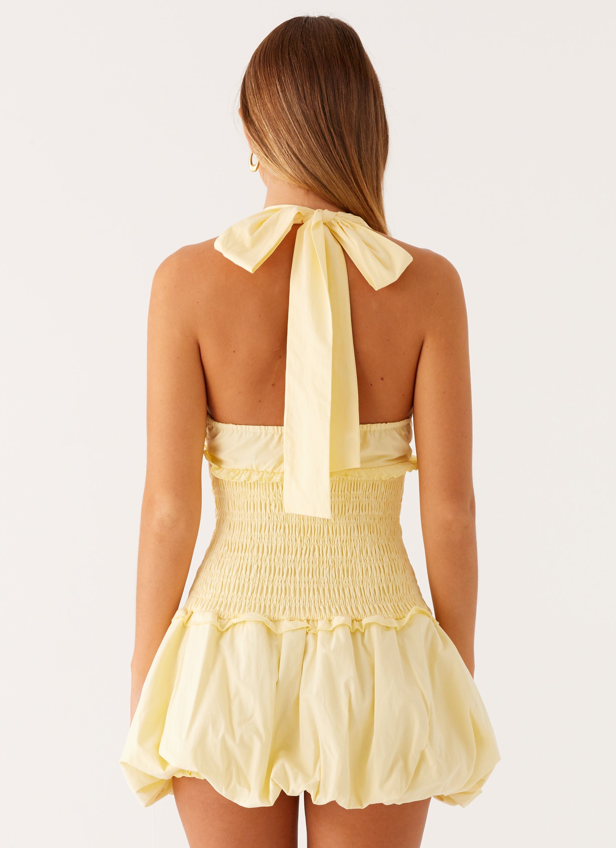 Dimi Bubble Mini Dress - Yellow