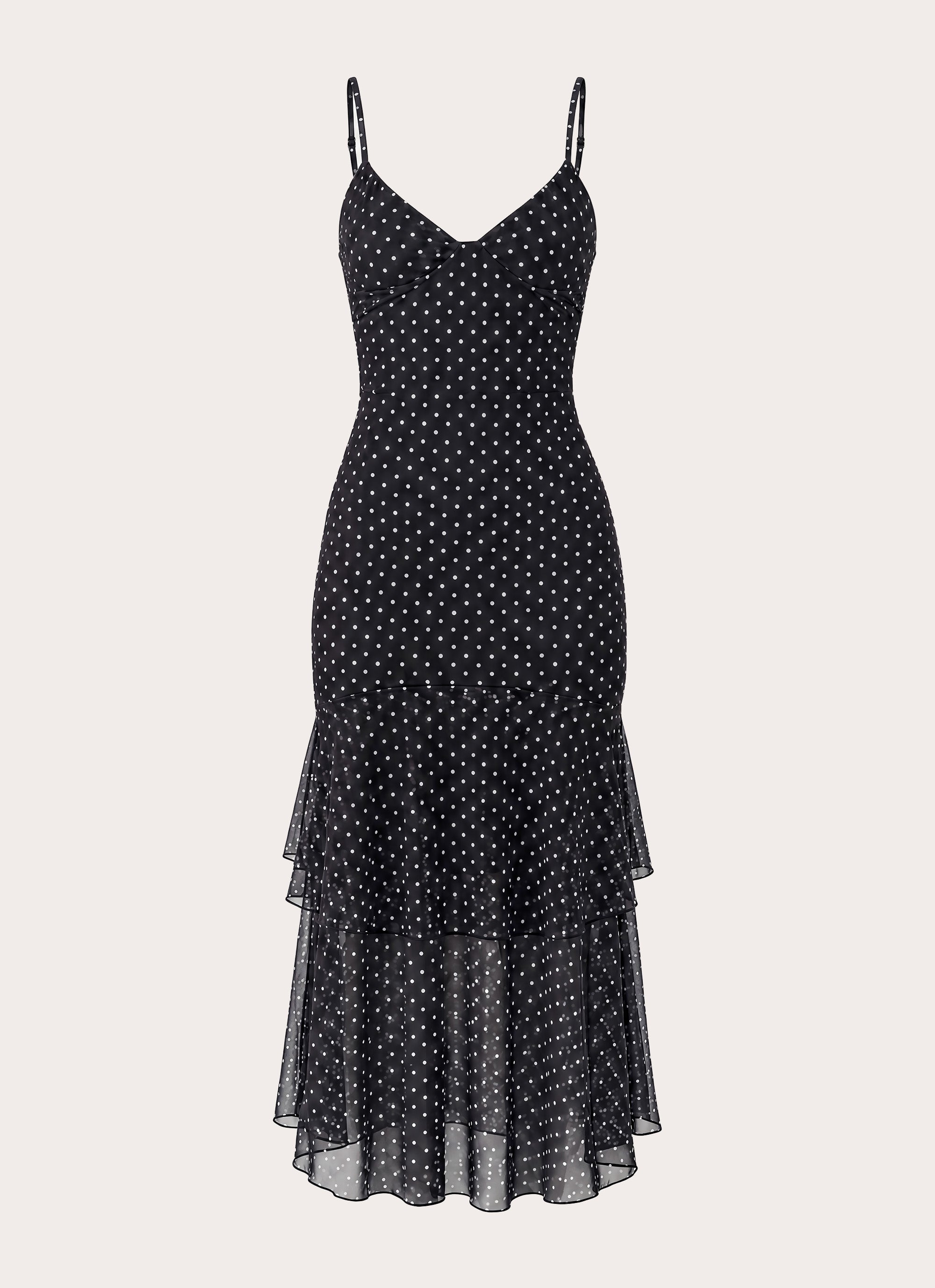 Dolores Midi Dress - Black Polka Dot
