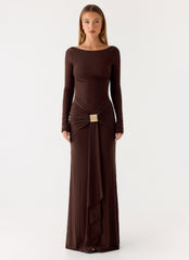 Dray Maxi Dress - Chocolate