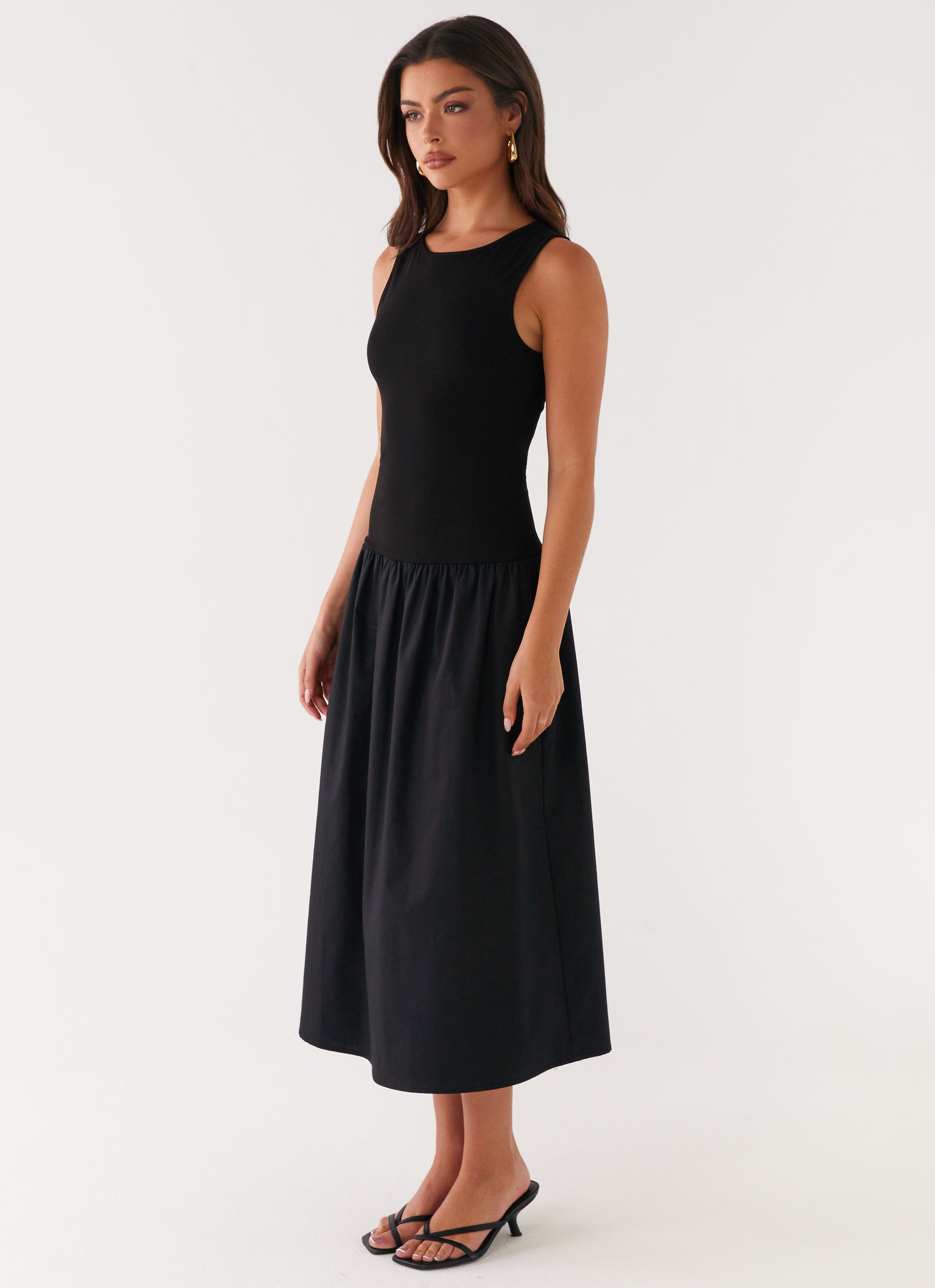Duchess Midi Dress - Black