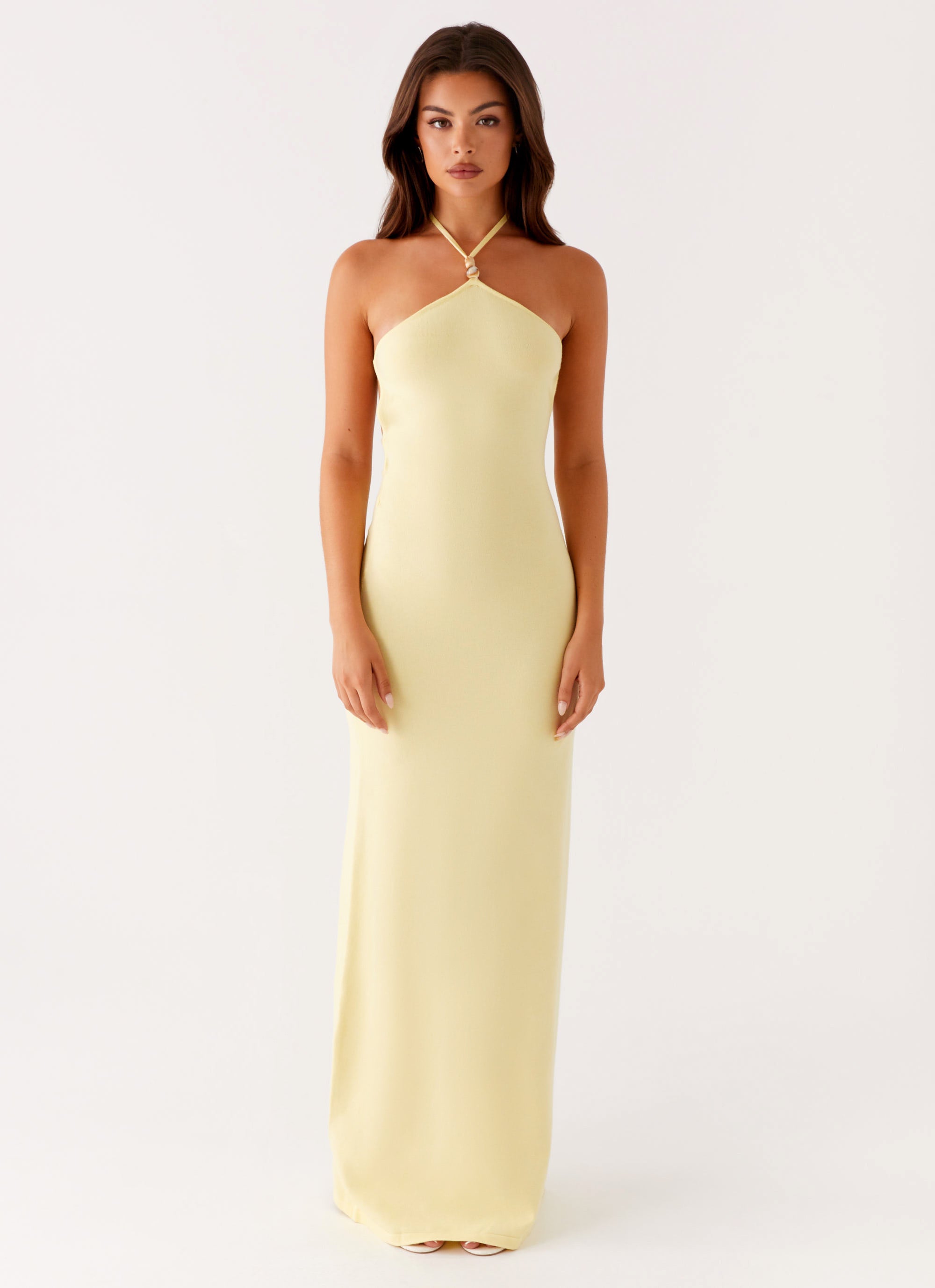 Elisha Knit Maxi Dress - Yellow