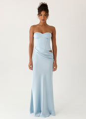 Emory Corset Maxi Dress - Blue