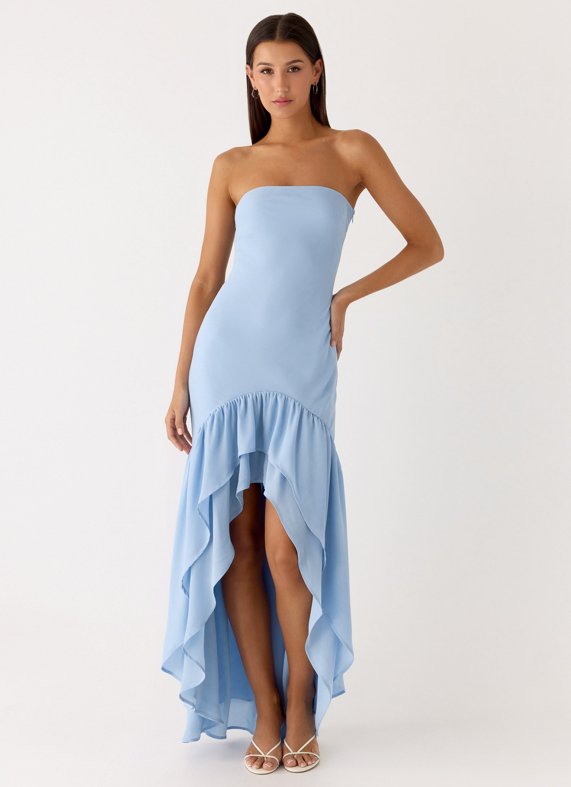 Evander Chiffon Maxi Dress - Blue