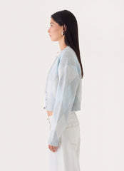 Evelina Knit Cardigan - Grey Argyle