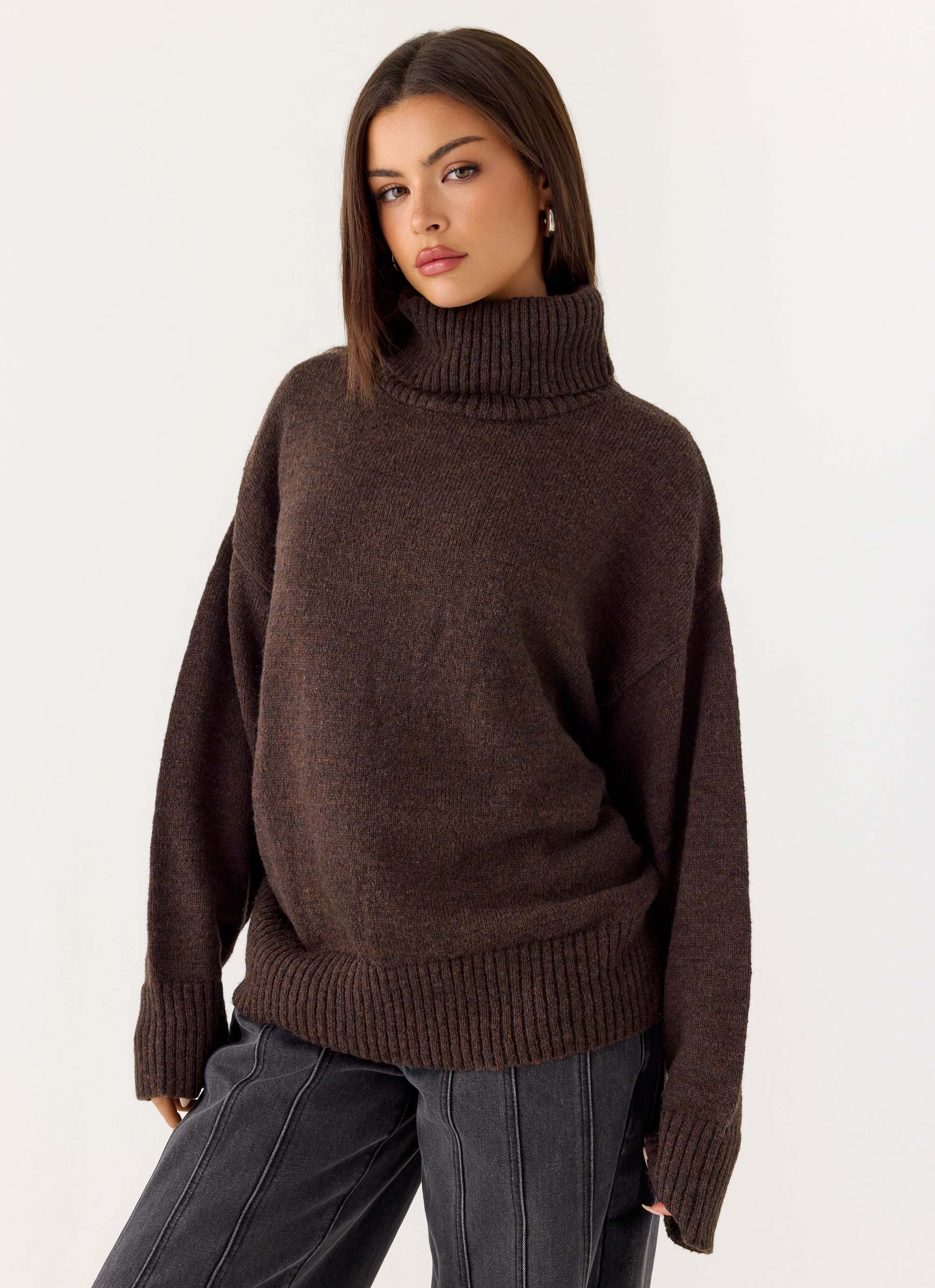 Gabrielle Knit Sweater - Chocolate