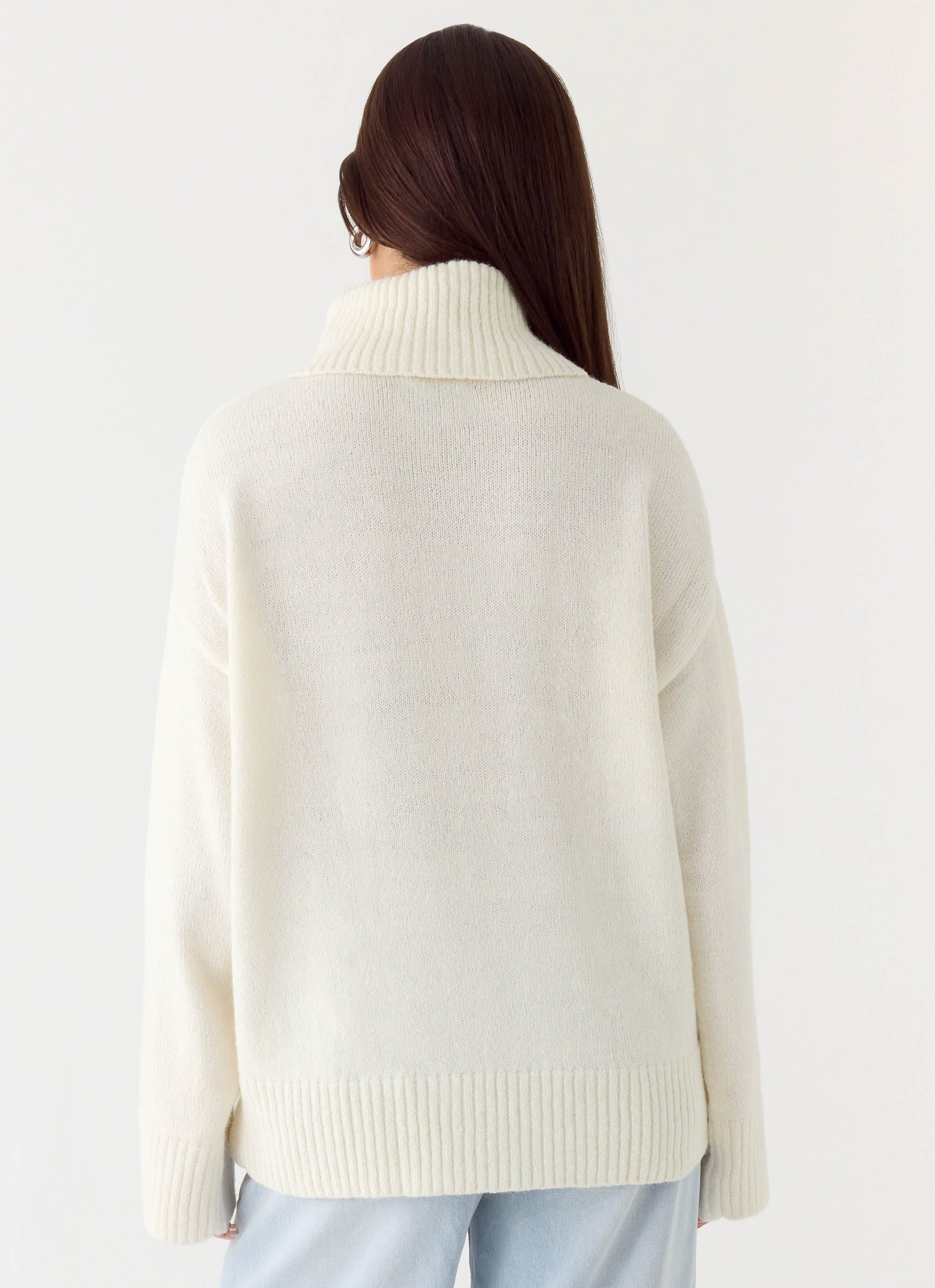 Gabrielle Knit Sweater - Ivory Cream