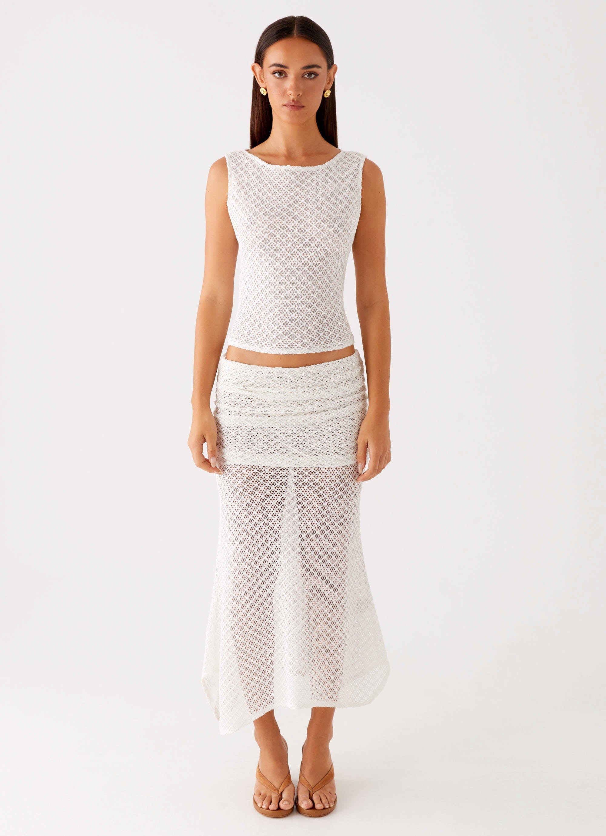 Genesis Midi Skirt - White