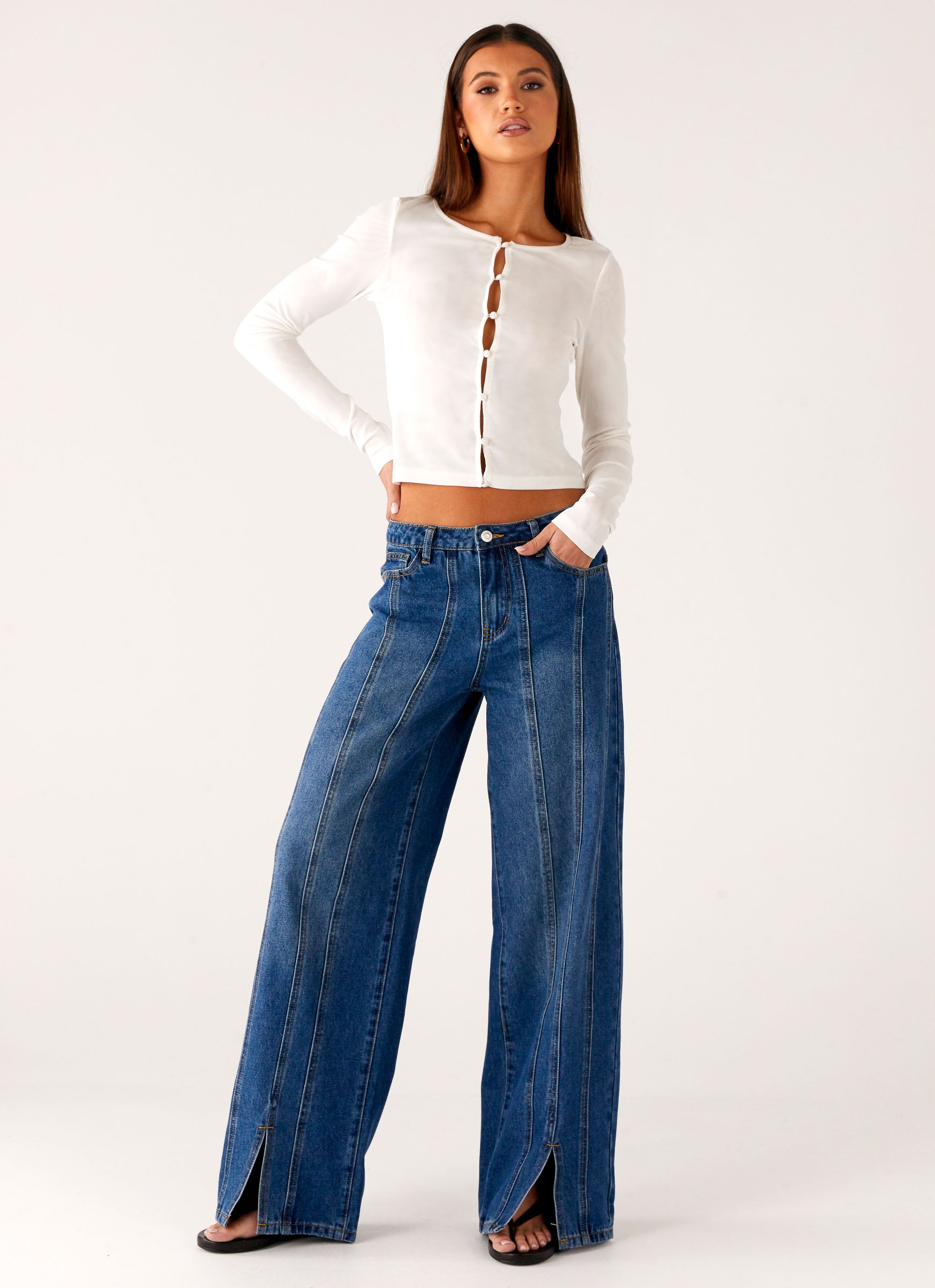 Grayson Straight Leg Jeans - Denim Blue