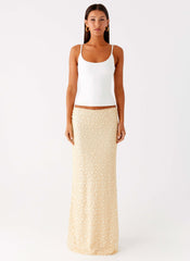 Honestly Sequin Maxi Skirt - Yellow