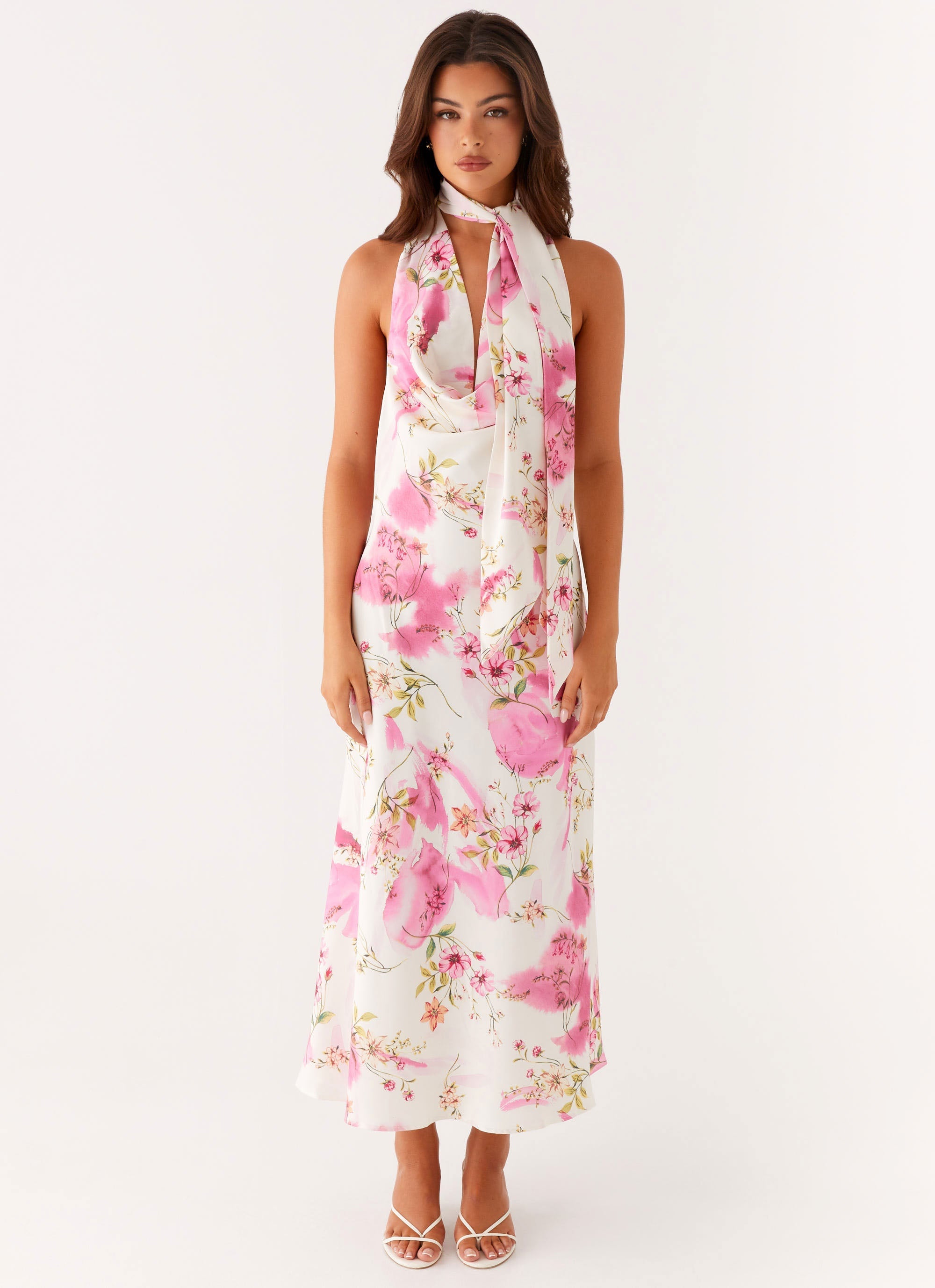 Jensen Midi Dress - Ivory Floral Print
