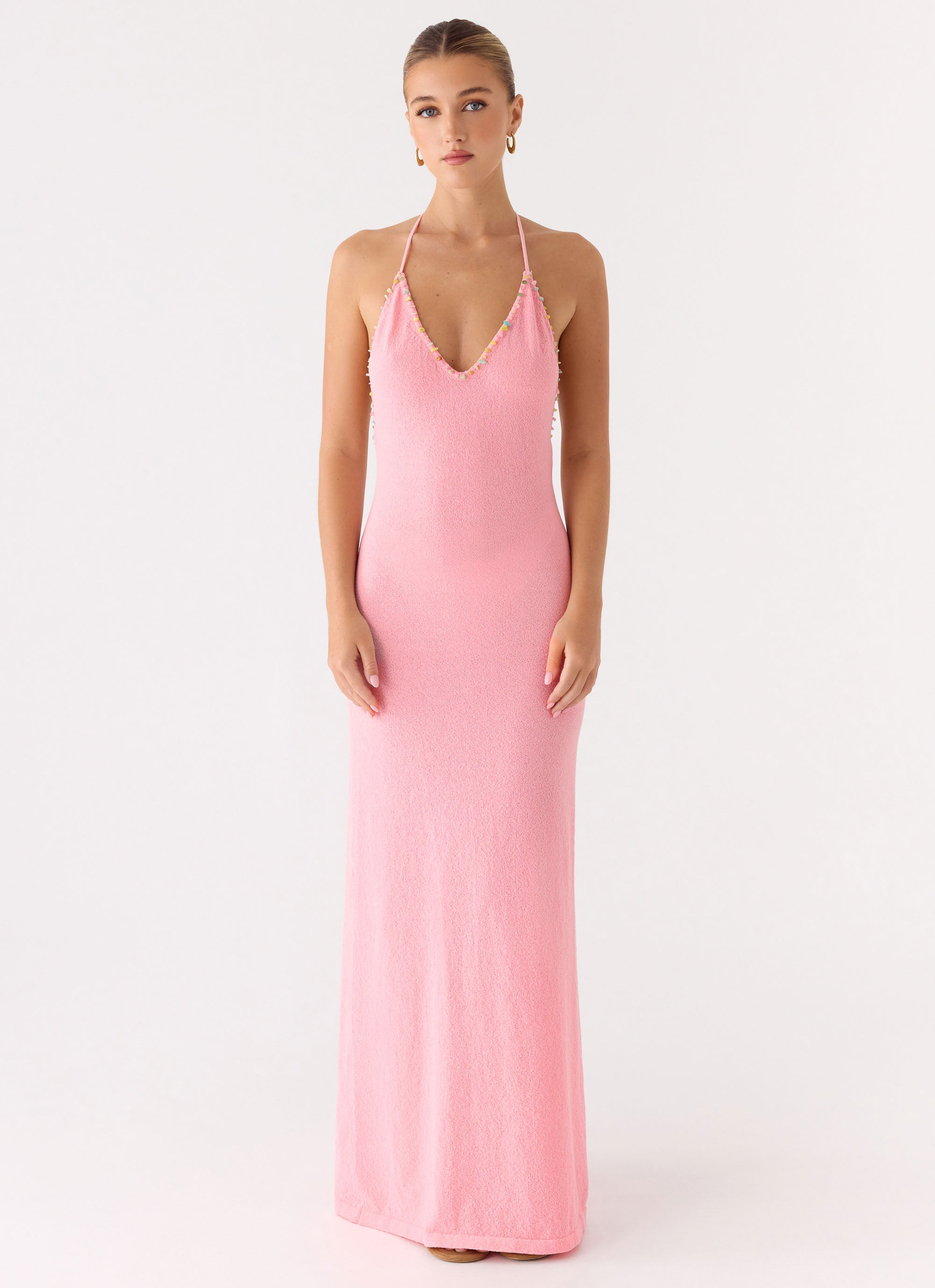 Jianna Knit Maxi Dress - Pink