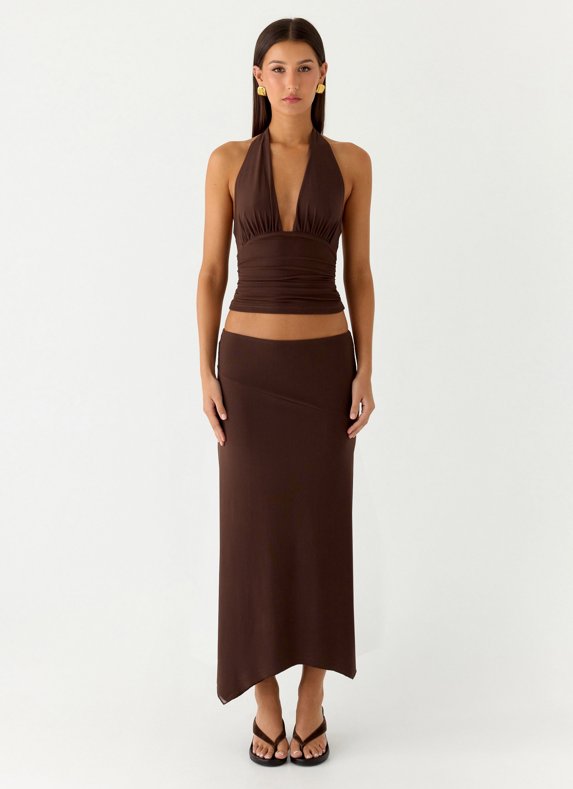 Kerrie Halter Top - Chocolate