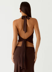 Kerrie Halter Top - Chocolate
