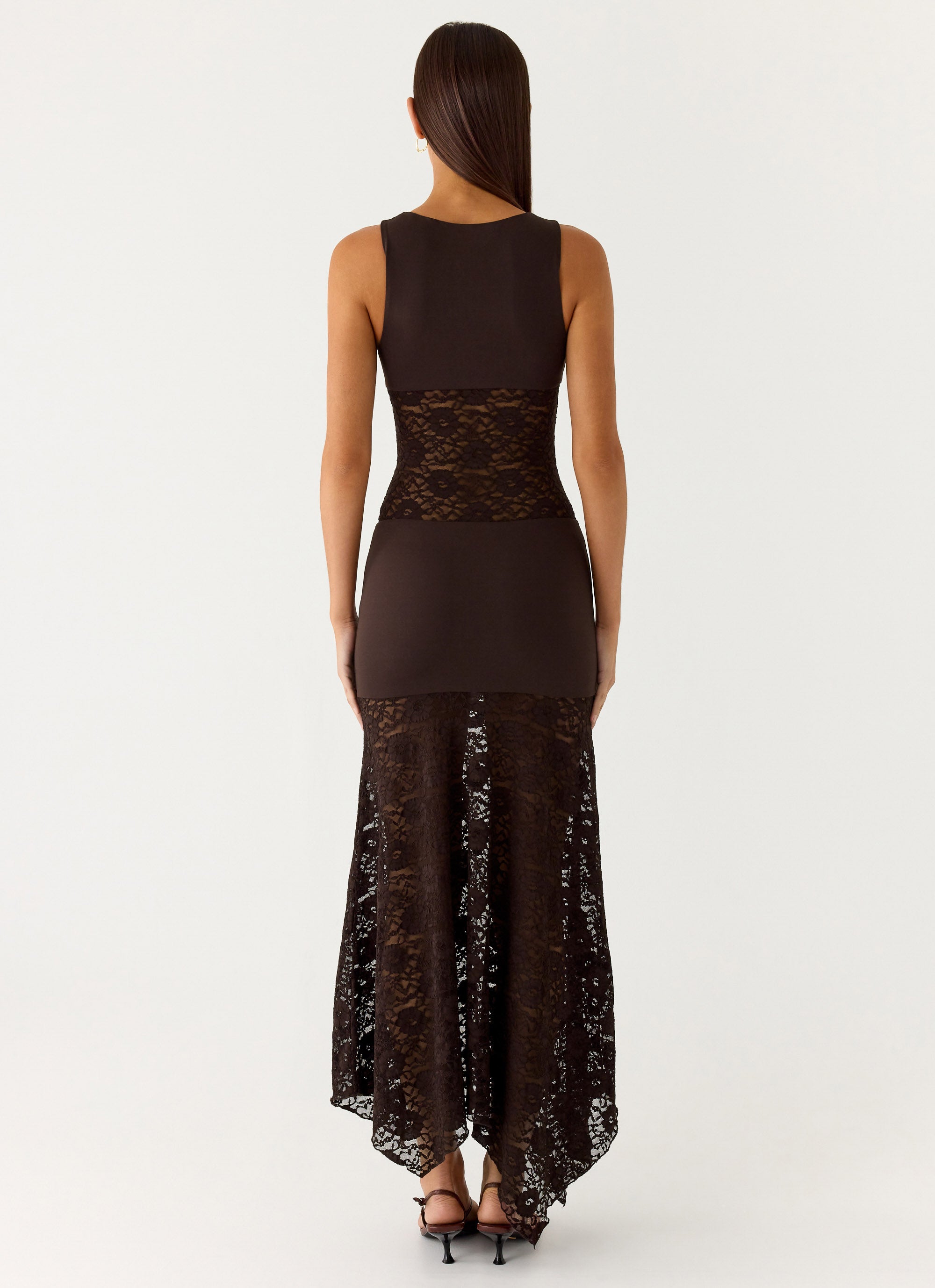 Koka Lace Maxi Dress - Cool Chocolate