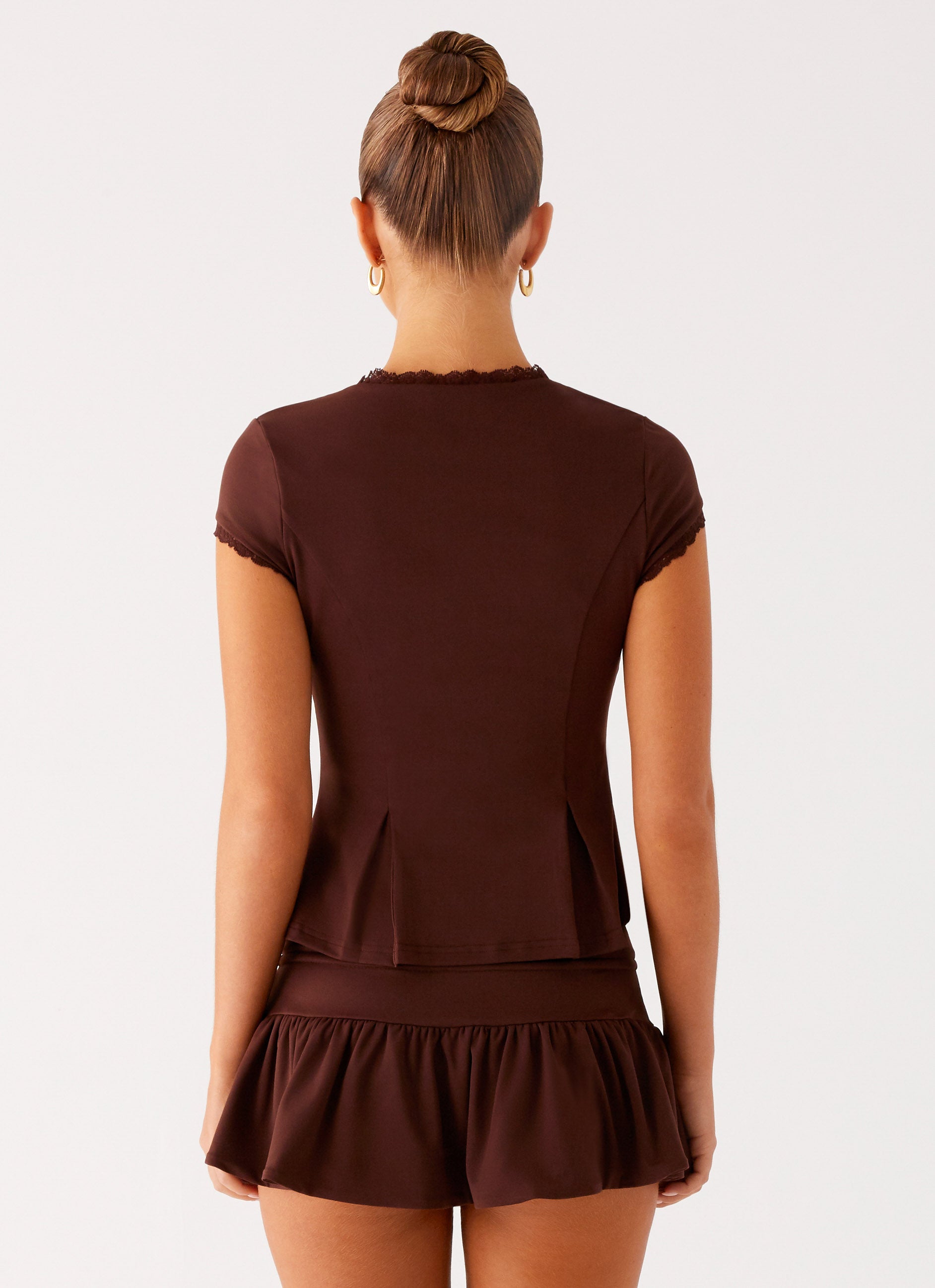 Landon Mini Skort - Chocolate