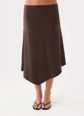 Lennox Midi Skirt - Chocolate
