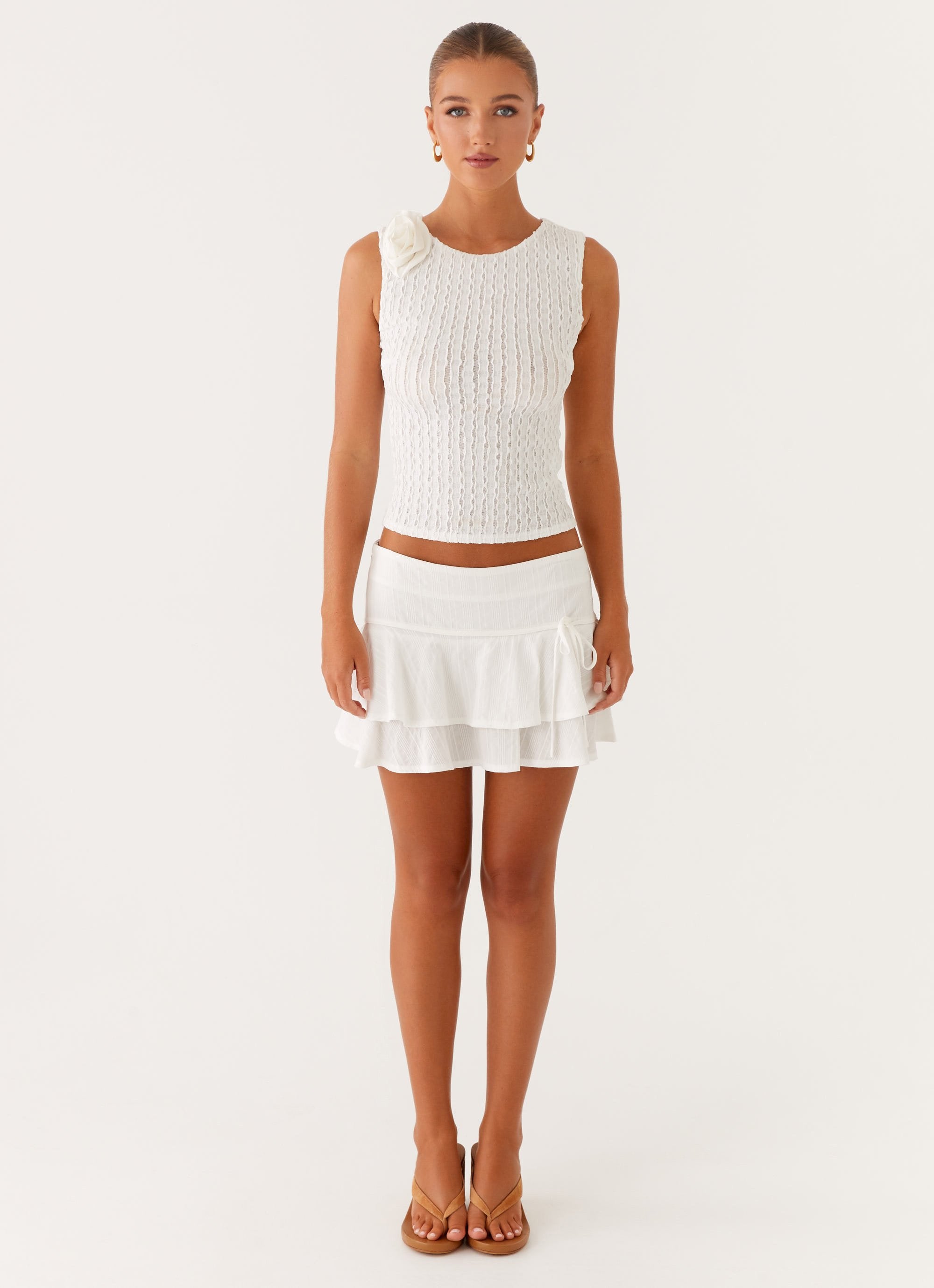 Lisbon Mini Skirt - White