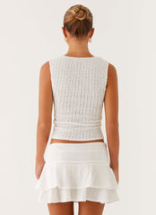 Lisbon Mini Skirt - White