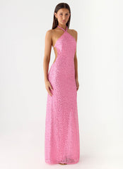 Lorenz Sequin Maxi Dress - Pink