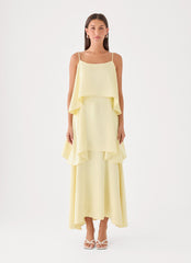 Lucy Tiered Maxi Dress - Yellow