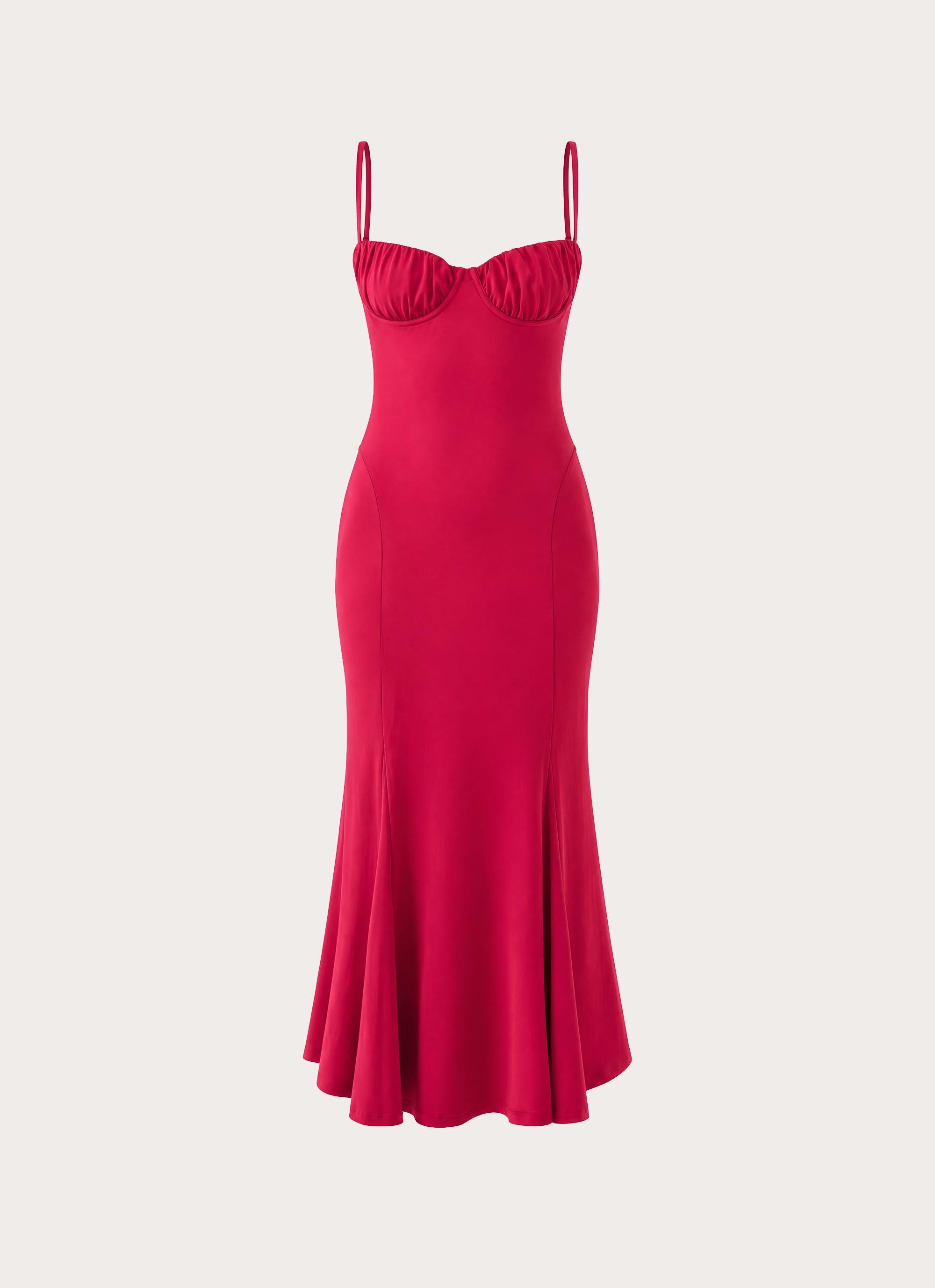 Lynn Midi Dress - Pomegranate Red