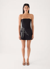 Marta Strapless Mini Dress - Black