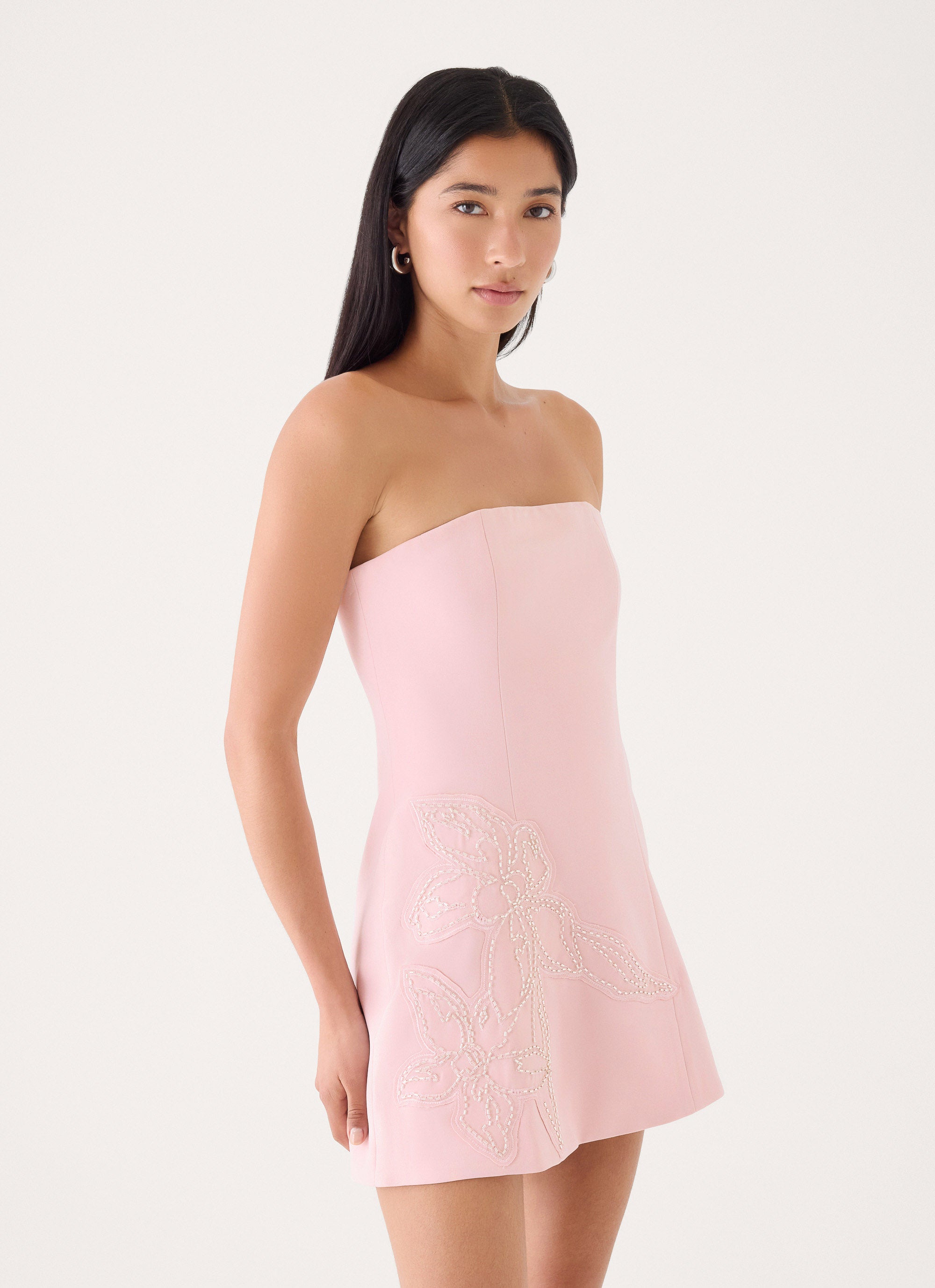Marta Strapless Mini Dress - Soft Pink