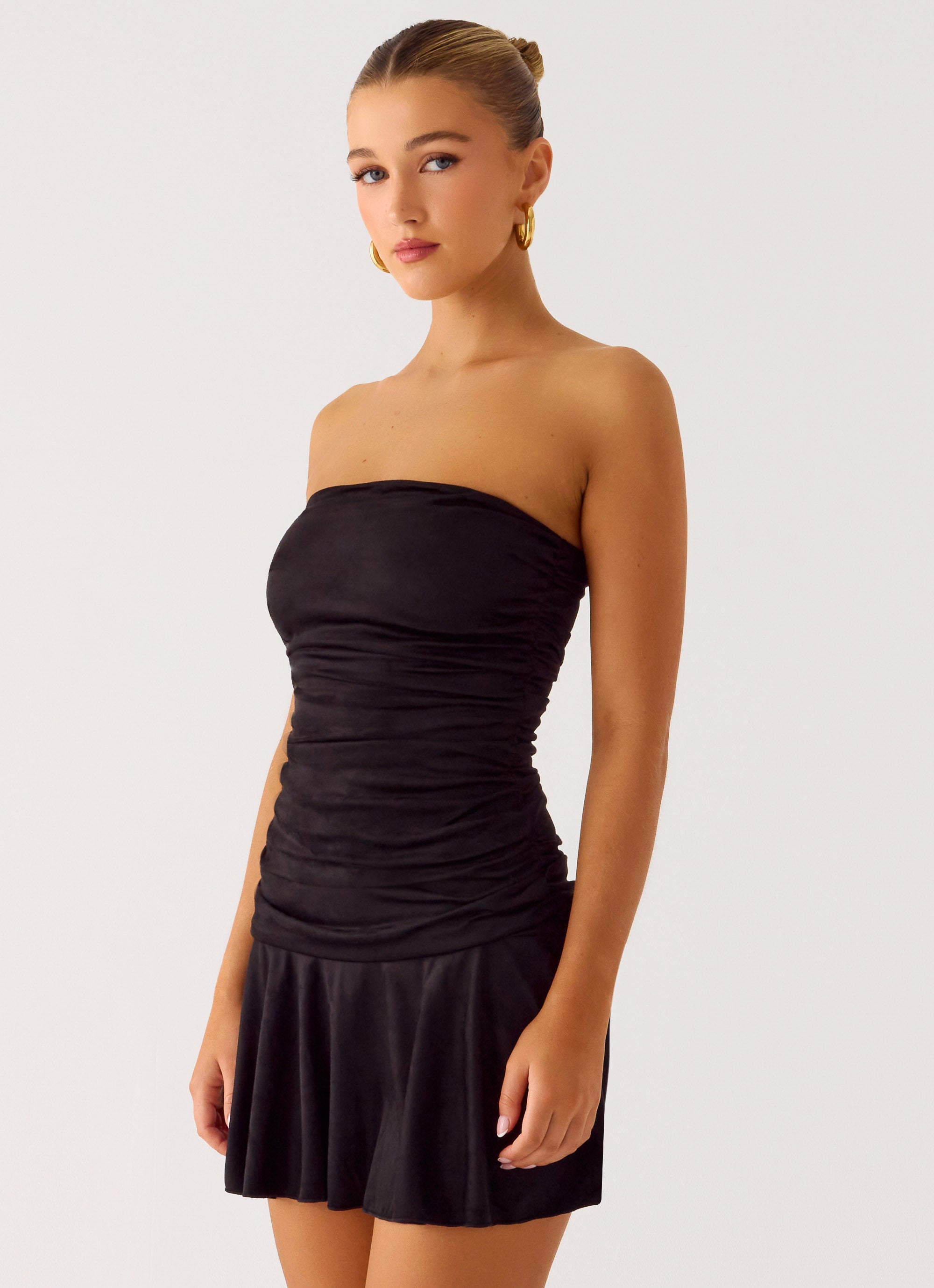Meridella Strapless Mini Dress - Black
