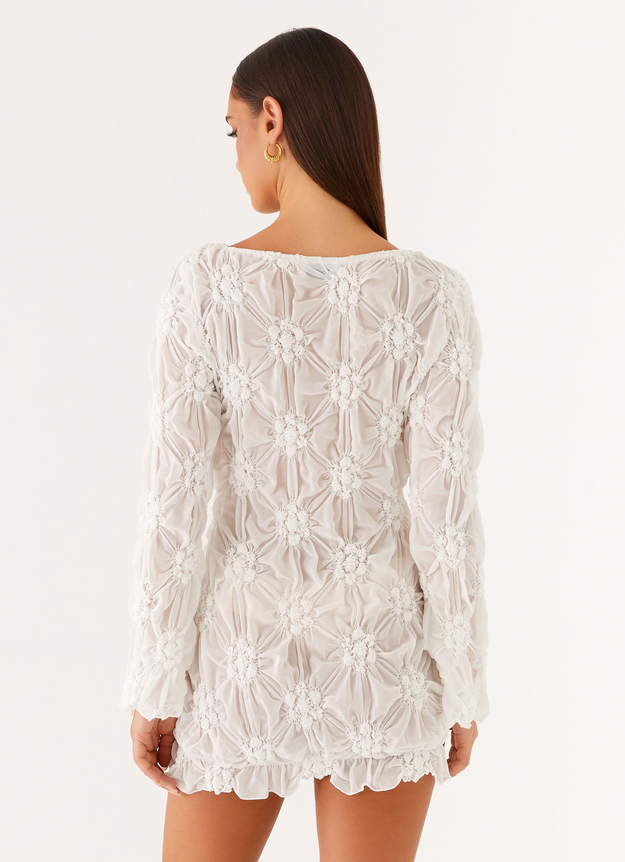 Mia Long Sleeve Dress - Ivory