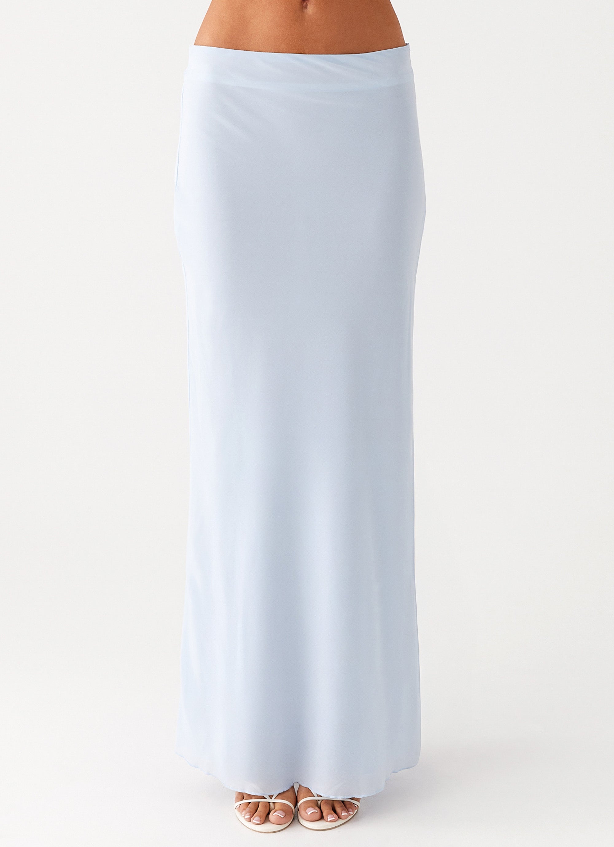 Michaella Chiffon Maxi Skirt - Blue