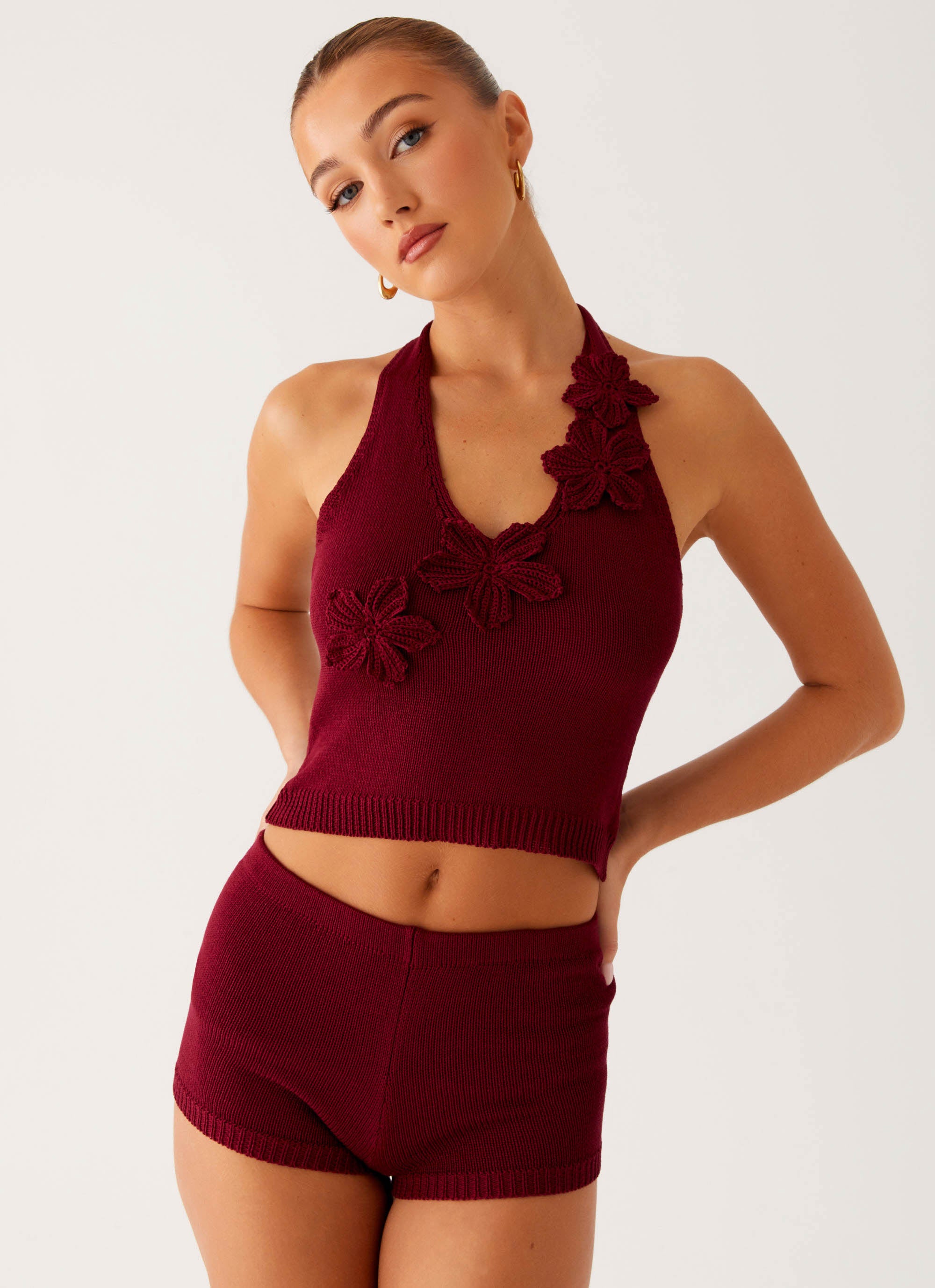 Miffy Mini Shorts - Maroon