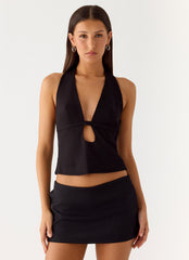 Mirna Halter Top - Black