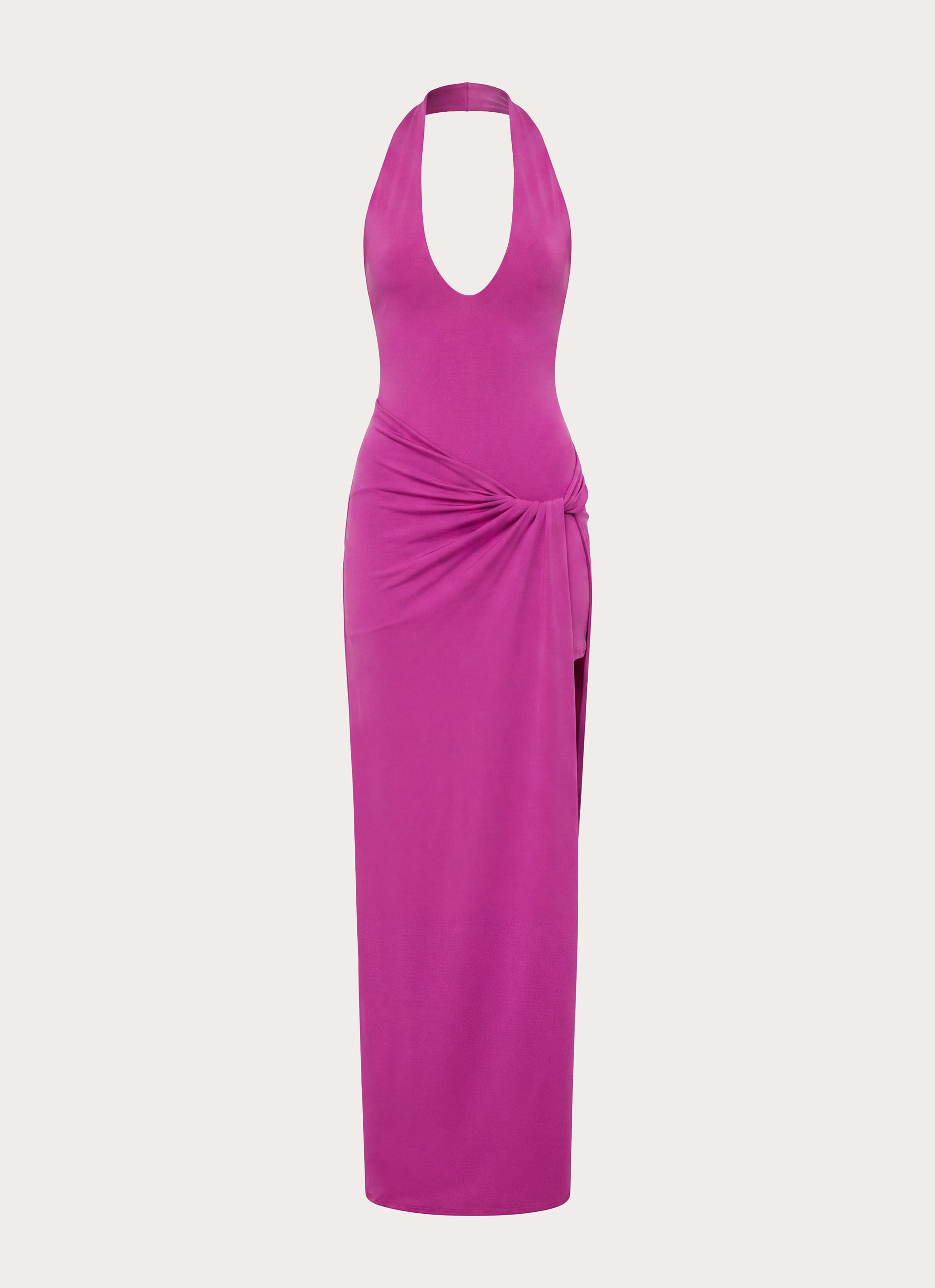Mokono Halter Wrap Maxi Dress - Mulberry Pink