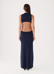 Monroe Knit Maxi Dress - Royal Blue