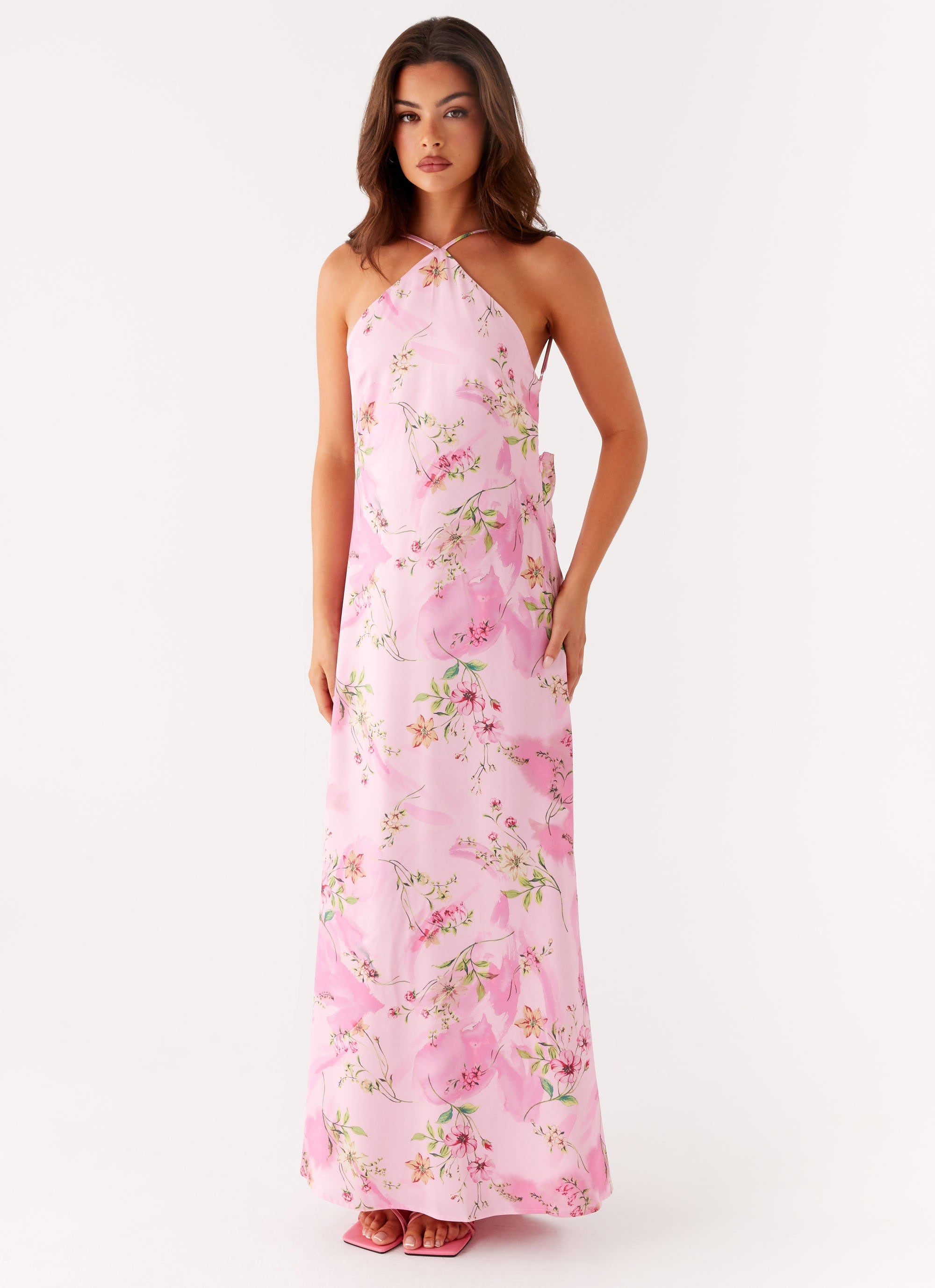 Pascal Maxi Dress - Pink Floral Print