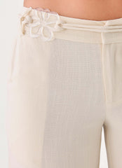 Pearl Coast Linen Pant - Ivory