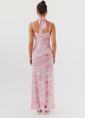 New Romantics Mesh Maxi Dress - Soft Pink