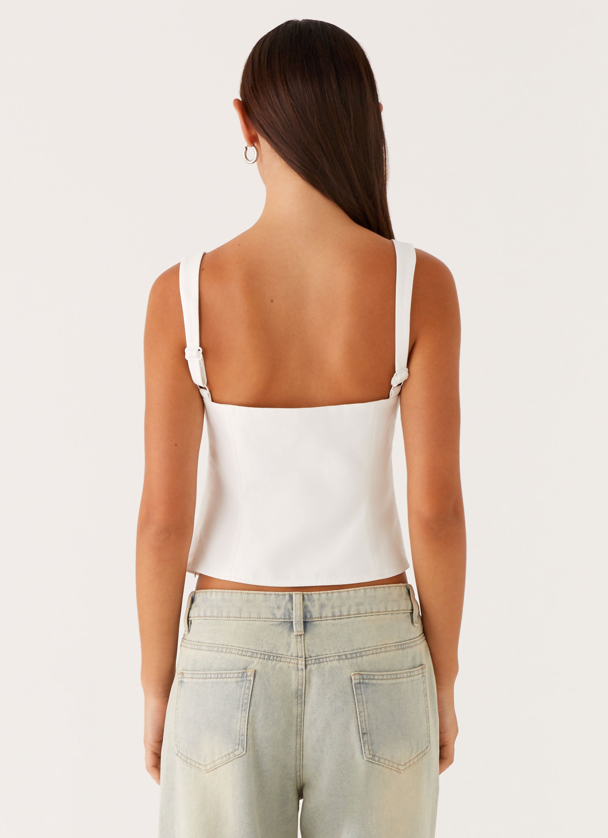 Pia Cut Out Top - White