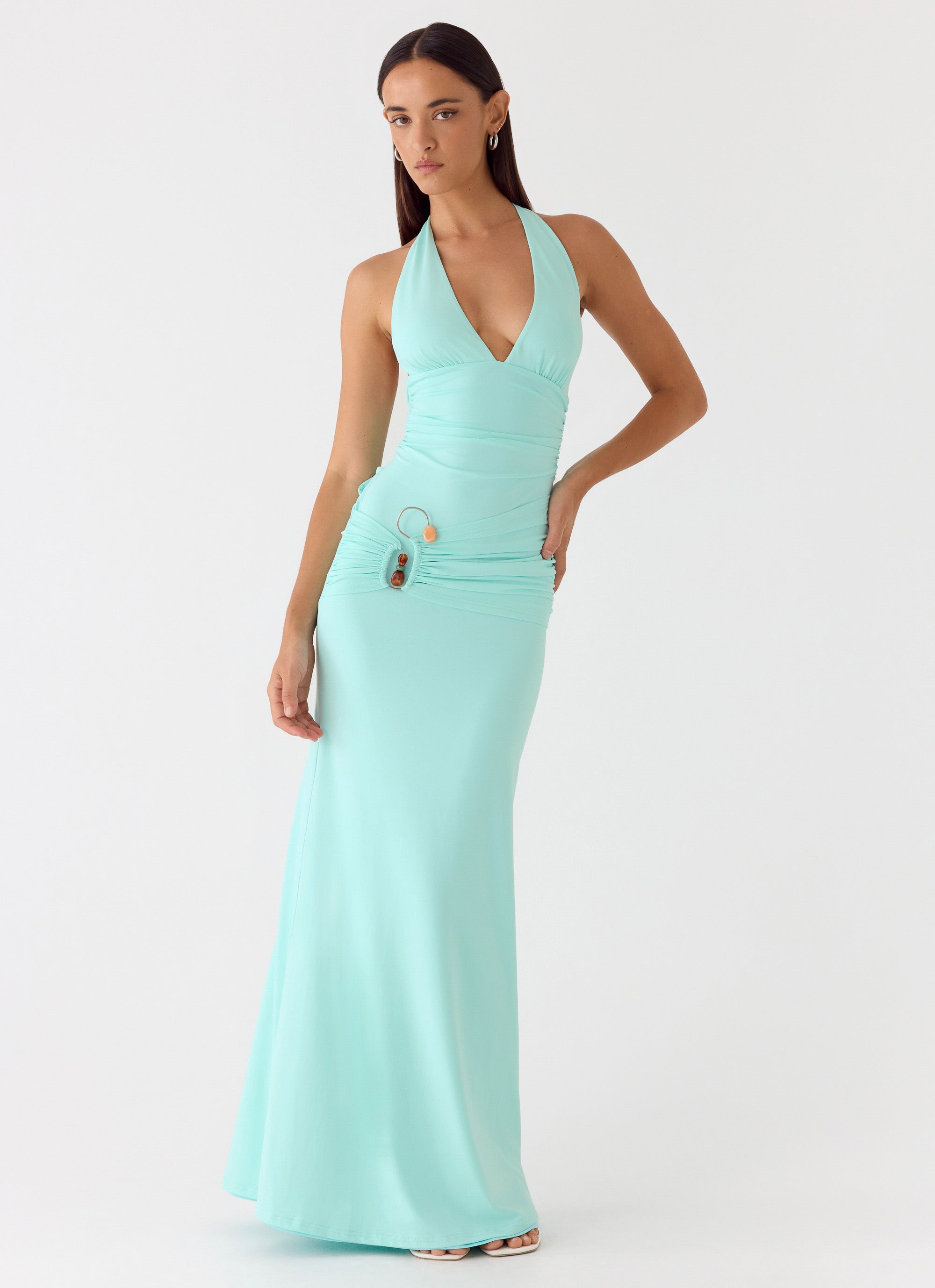 Rhia Halter Maxi Dress - Mint