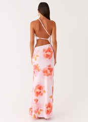 Riano Cut Out Maxi Dress - Blushing Blossom