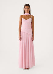 Sancha Scarf Maxi Dress - Soft Pink