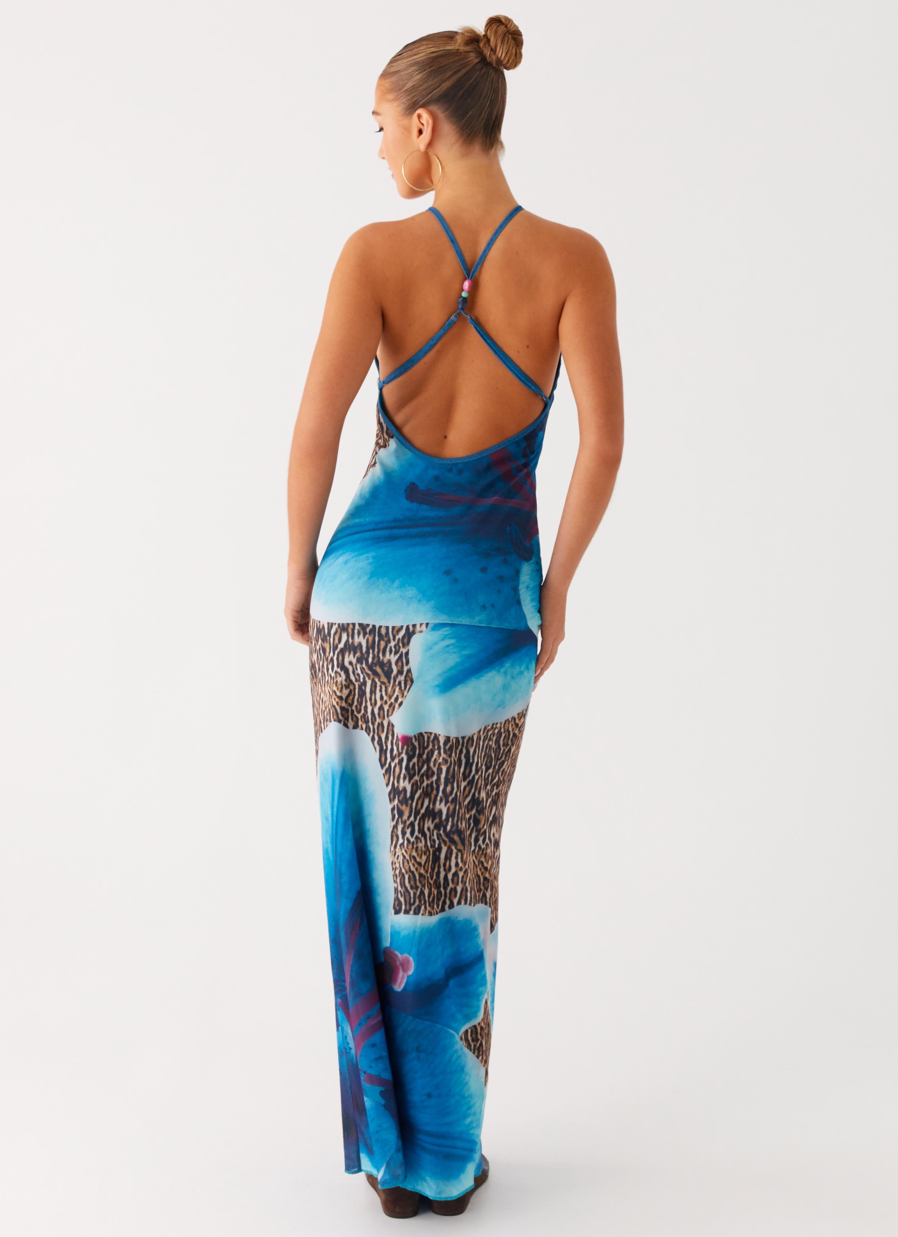Sandy Siren Maxi Dress - Cheetah Floral