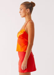 Sangria Top - Serene Orange