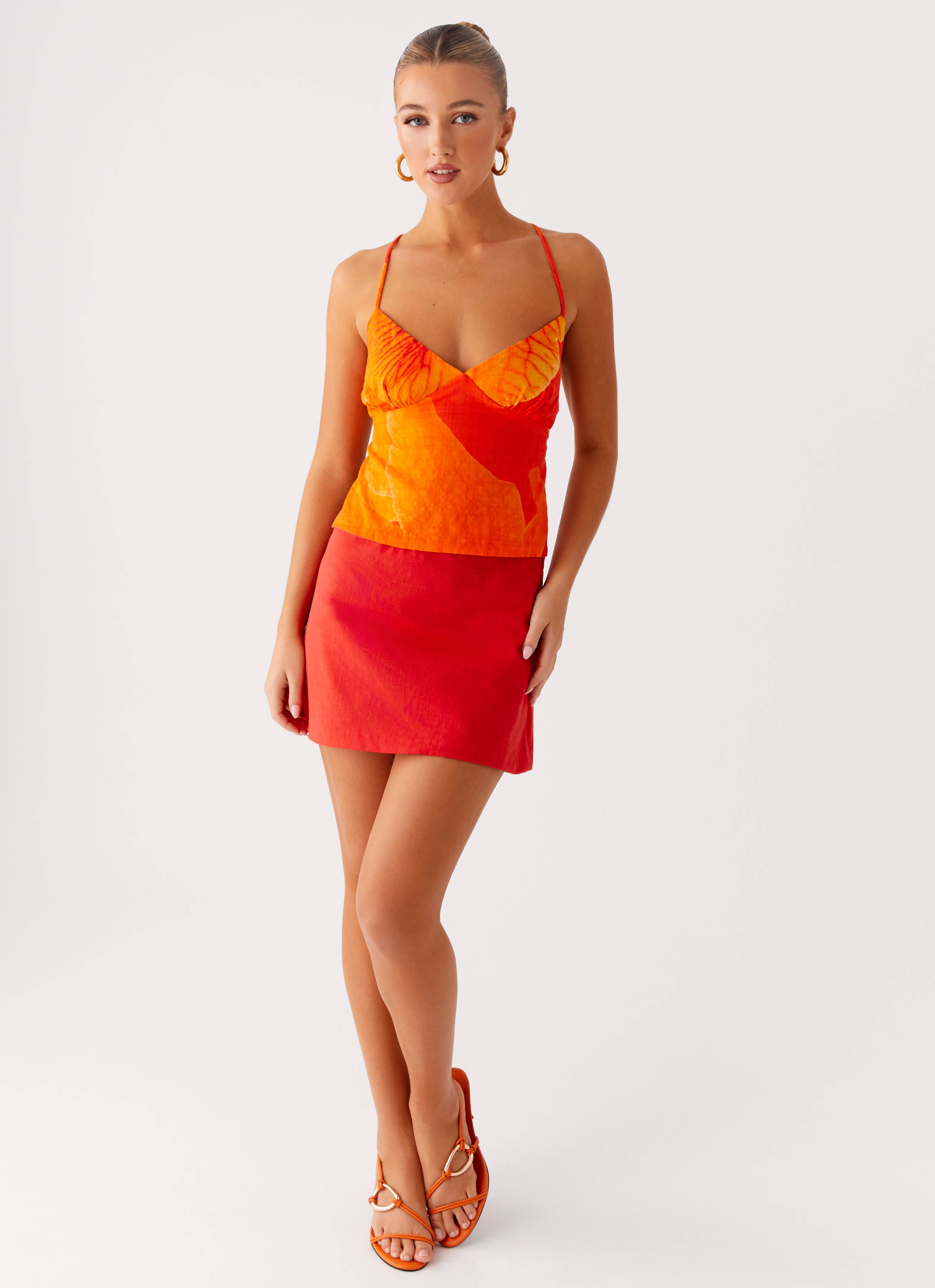 Sangria Top - Serene Orange
